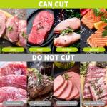 HALNKSZDDD Fresh Meat Slicer with Peeler and Rubber Gloves, Thickness Adjustable 2 or 4 mm for Chicken Breast Beef Pork, Stainless Steel Manual Meat Cutter can be Sliced, Striped, Diced