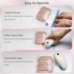 New Handheld Vacuum Sealer for Food storage, Sous Vide and Meal Prep, 1 Vacuum Sealer + 20 Food Reusable Bags (10 Pcs M+10 Pcs L)