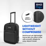 Lightweight Black & Navy Cabin Trolley Suitcase