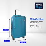 Bordlite Lightweight 4-Wheel Cabin Travel Suitcase