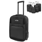 Lightweight JCB Cabin Trolley Suitcase - Black & Navy