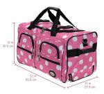 Pink Dot 22" Rolling Duffel Bag