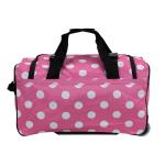 Pink Dot 22" Rolling Duffel Bag