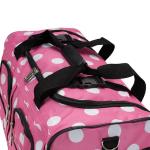 Pink Dot 22" Rolling Duffel Bag