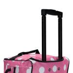 Pink Dot 22" Rolling Duffel Bag