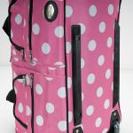 Pink Dot 22" Rolling Duffel Bag