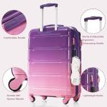 Colorful 3-Piece Spinner Luggage Set with USB Port