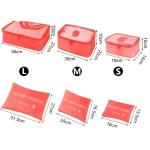 6-Pack Waterproof Travel Storage Bags - Large Capacity