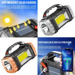 Powerful Waterproof LED Flashlight with Solar Charge