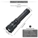 2000LM Tactical LED Flashlight with USB Charging
