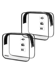 WANDF TSA Approved Clear Toiletry Bag Set