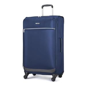 30" Navy Blue Softside Spinner Suitcase with Expansion