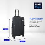 Bordlite Soft 4-Wheel Lightweight Spinner Suitcase
