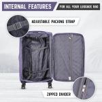 Expandable 4-Wheel Lightweight Suitcase Set
