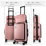 Travelarim 22-Inch Hard-Shell Carry-On Suitcase - Pink