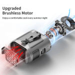 10000mAh Portable Waist Fan with LED Light