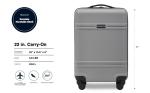 Skyline 22-Inch Gray Spinner Carry-On Luggage