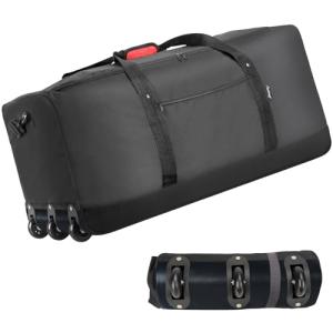 120L Foldable Rolling Duffel Bag - Lightweight & Spacious