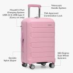 Expandable Pink Hardshell Spinner Luggage - 26