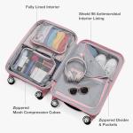 Expandable Pink Hardshell Spinner Luggage - 26