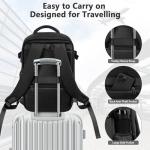 Compact Cabin Backpack with USB Charging - Black