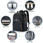 Stylish Black Backpack with USB Charging Port