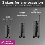 Expandable 3-Piece Hard Shell Luggage Set