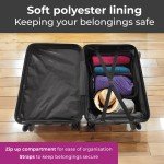 Expandable 3-Piece Hard Shell Luggage Set