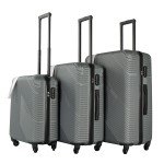 Expandable 3-Piece Hard Shell Luggage Set