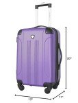 Chicago Hardside Expandable 20" Spinner Luggage - Purple