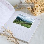 Linen Travel Photo Journal with Memory Prompts