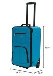 Expandable 4-Piece Turquoise Softside Luggage Set