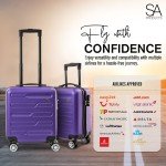 Lightweight 45cm Hardshell Cabin Suitcase with Wheels