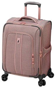 Expandable Pink Herringbone Trolley by London Fog