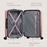 Pink 30-Inch Hardside Travel Suitcase with Wheels