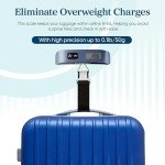 Digital Luggage Scale with Temperature Sensor, Blue