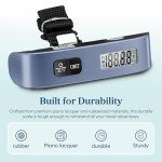 Digital Luggage Scale with Temperature Sensor, Blue