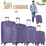 Expandable Lightweight 4-Wheel Suitcase – Large & Small