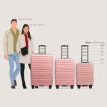 Pink 30-Inch Hardside Travel Suitcase with Wheels