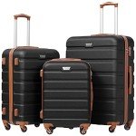 Coolife Lightweight 3-Piece Hardshell Luggage Set