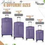 Expandable 4-Wheel Lightweight Suitcase Set