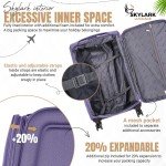 Expandable 4-Wheel Lightweight Suitcase Set