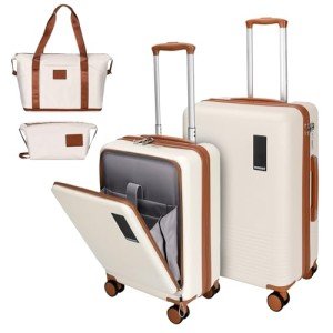 2-Piece Spinner Luggage Set with Toiletry Bag