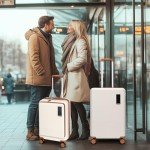 2-Piece Spinner Luggage Set with Toiletry Bag