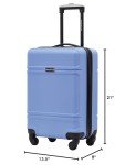 Skyline Blue 22-Inch Carry-On Spinner Luggage