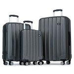 KONO Hard Shell ABS Luggage Set with Wheels