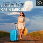 Lightweight 4-Wheel Cabin Suitcase with Lock & Pocket