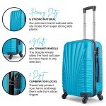 Lightweight 4-Wheel Cabin Suitcase with Lock & Pocket