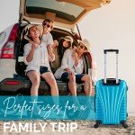 Lightweight 4-Wheel Cabin Suitcase with Lock & Pocket