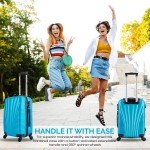 Lightweight 4-Wheel Cabin Suitcase with Lock & Pocket